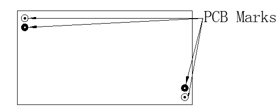 在有貼片的PCB板上，為提高貼片元件的貼裝的準確性，一般要求在貼片層對角端放置兩個校正標記(MarkS)點
