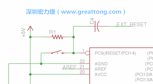 很多PCB設(shè)計者的設(shè)計不符合人體工學(xué)，他們使用很小的按鈕、不方便的元件配置和難以解讀的標(biāo)簽，千萬不要變成這樣！這次我們的設(shè)計有一個大小合適的重置按鈕（reset button）和可以清楚辨認(rèn)是否已經(jīng)接上電源的LED指示燈。