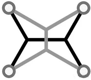 灰色Steiner樹不是最優(yōu)的，但黑色Steiner樹是最優(yōu)的。